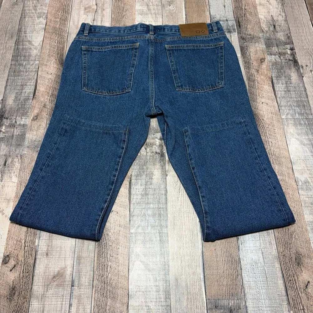 Peter Manning Men's Jeans 33x28* Blue Straight Fit Stretch Denim Pants Classic